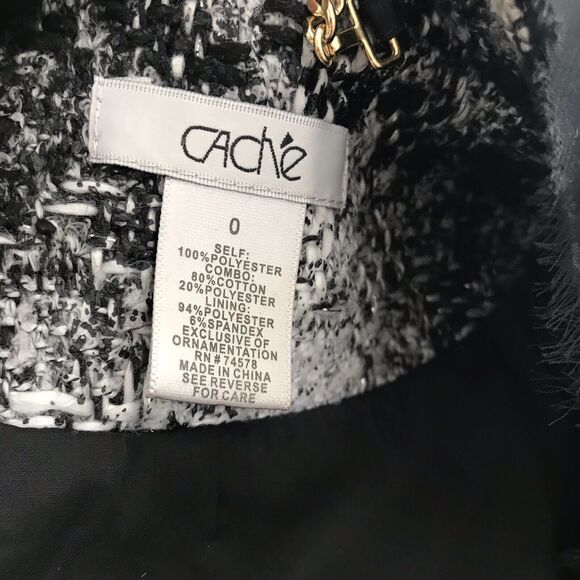 Cache Vintage Jacket Blazer Single Breast Tweed - Picture 12 of 12